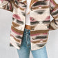 Aztec Print Button Up Long Sleeve Jacket
