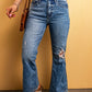 Distressed Flare Leg Jeans