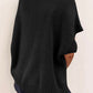 Quarter Zip Short Batwing Sleeve Sweater