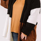Plus Size Open Front Color Block Cardigan