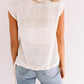 White Side Drawstring Knitted Tank Top