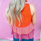 Colorblock Tiered Hem Tank Top