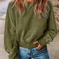 Acid Wash V-shape Open Back Sweatshirt