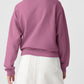 Solid Fleece Lined Drop Shoulder Terry Sweatshirt