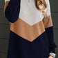 Color Block Corded Texture Long Sleeve Top