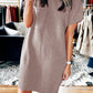 Knit Short Sleeve Sweater Dress