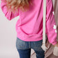 Sequin Bowknot Graphic Drop Shoulder Pullover Sweatshirt