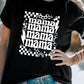 MAMA Checkered Lightning Bolt Graphic Tee