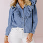 Denim Ruffled Casual Top