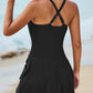 Knotted Split Skirt One Piece Swim Dress