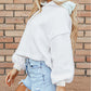 Sherpa Fleece Drop Shoulder Hoodie