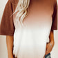Gradient Color Crew Neck T-shirt