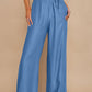 High Waist Pocketed Wide Leg Tencel Jeans