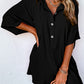 Half Button Collared Loose Romper
