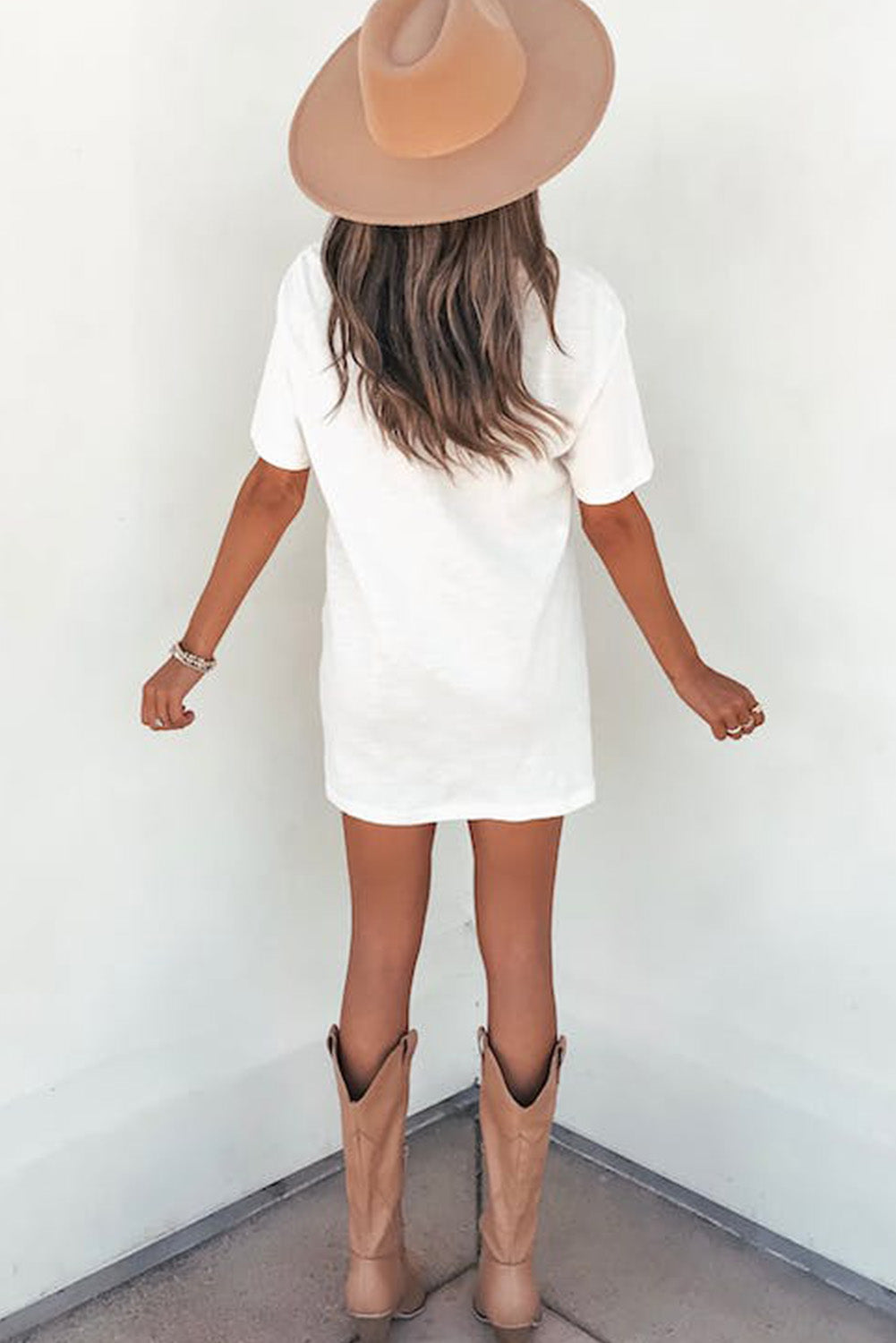 White MAMA Letter Print Round Neck Short Sleeve T Shirt