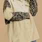 Leopard Patchwork High Low Shirt Jacket