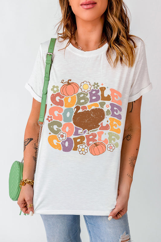 Thanksgiving GOBBLE Turkey Graphic Tee