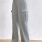 Drawstring Waist Cargo Sweatpants