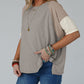 Simply Exposed Seam Colorblock Loose Tee