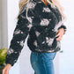 Aztec Pattern Zipper Collared Sherpa Jacket