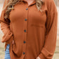 Plus Size Waffle Knit Textured Shacket