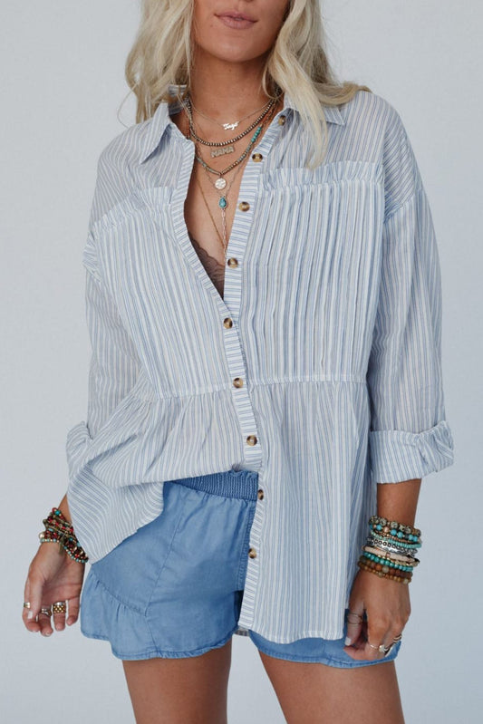 Stripe Striped Buttoned up Long Sleeve Shirt