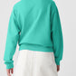 Solid Fleece Lined Drop Shoulder Terry Sweatshirt