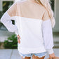 Color Block Drop Shoulder Casual Sweatshirt
