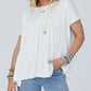 Ruffled Trim Loose Babydoll Tee