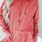 Mineral Wash Kangaroo Pocket Drawstring Pullover Hoodie