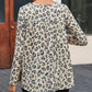 Animal Print Crisscross Neck Flowy Top