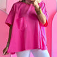 Patched Pocket Exposed Seam Oversize T-shirt