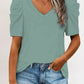 Puff Sleeve V-Neck T-Shirt