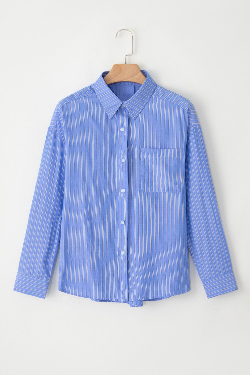 Stripe Button Up Oversized Casual Shirt
