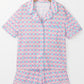 Checkered Pattern Short Sleeve Pajamas Set