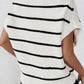 Stripe Striped Pattern Batwing Sleeve Sweater