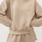 Solid Color Quilted Long Sleeve Top and Shorts Set