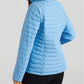 Solid Color Quilted Zip-up Puffer Jacket