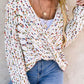 Confetti Reversible Twist Sweater