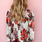Retro Floral Long Sleeve Blouse
