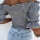 Button Down Cold Shoulder Blouse