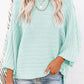 Exposed Seam Ribbed Knit Dolman Top