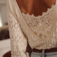 Buttoned Lace Patchwork Hollow Knit Sweater