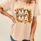 Leopard MAMA Graphic T Shirt