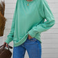 French Terry Cotton Blend Pullover Sweatshirt