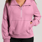 Zip Stand Neck Kangaroo Pocket Sweatshirt