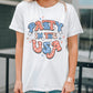 PARTY IN THE USA Flag Fashion Graphic Tee