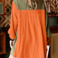 Oversized Colorblock Crinkle Textured Shirt Dress