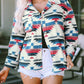 Aztec Print Button-up Turn Down Collar Shacket