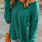 Solid Color Off Shoulder Rib Knit Sweater with Pocket